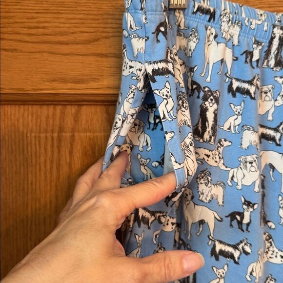 BEDHEAD PAJAMAS Blue Dog Print Matching Pajama Set Organic Cotton Stretch Jersey - Picture 12 of 13